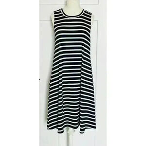 Chic Striped Fortune + Ivy Sleeveless Midi Dress